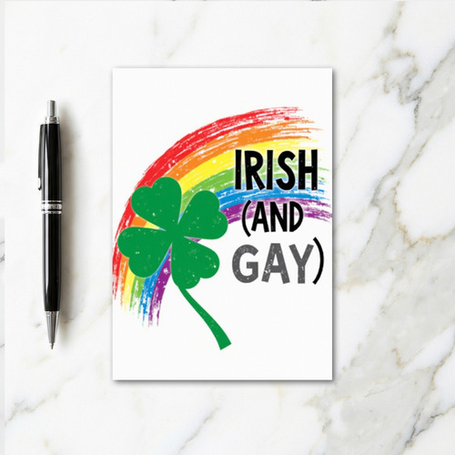 Irish And Gay Pride Celebration Card