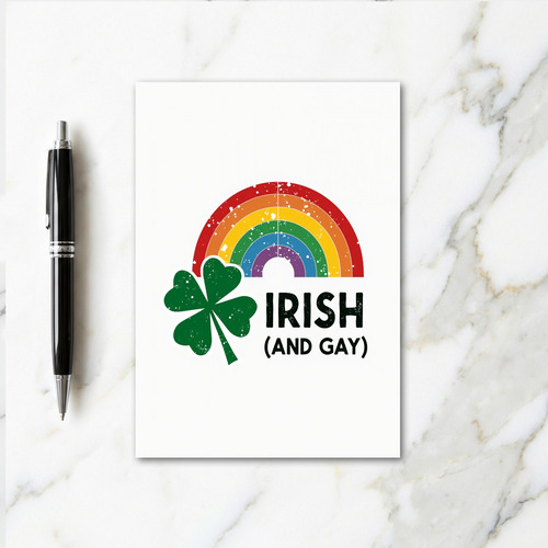 Irish And Gay Pride Rainbow Card