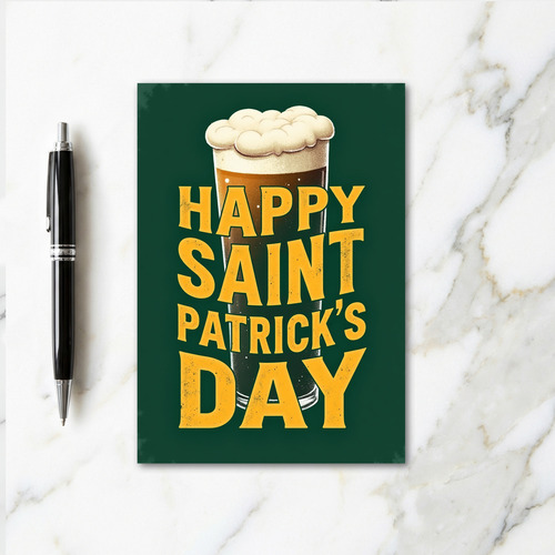 Irish Beer Happy Day Card