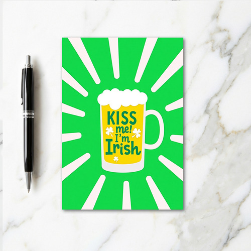 Irish Beer Kiss Me Card