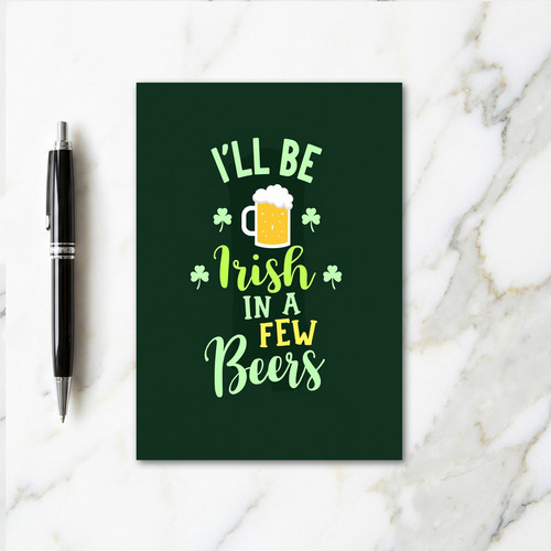 Irish Beer Typography Card