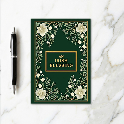 Irish Blessing Emerald Frame Card