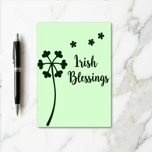 Irish Blessings Clover Card