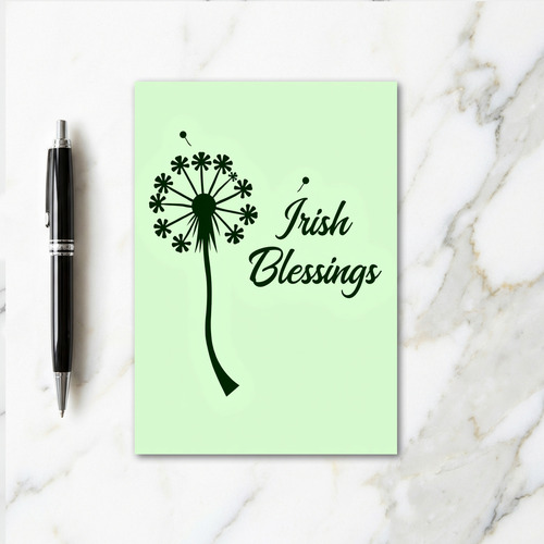 Irish Blessings Dandelion Seed Card