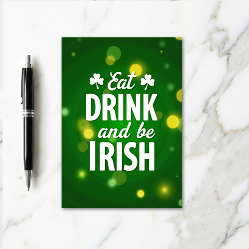 Irish Bokeh Lights Celebration Card