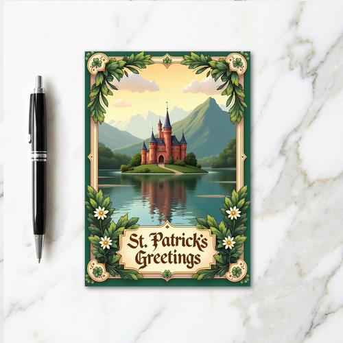 Irish Castle Bordered Scene Card
