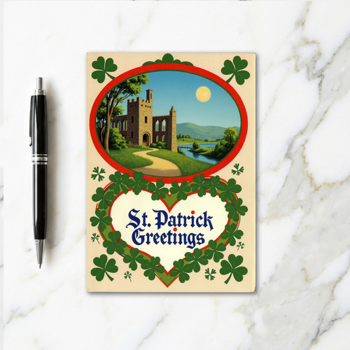 Irish Castle Glitter Texture Card