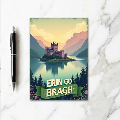 Irish Castle Scene Art Card