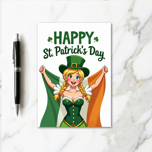Irish Cheer Faux Gold Foil Card