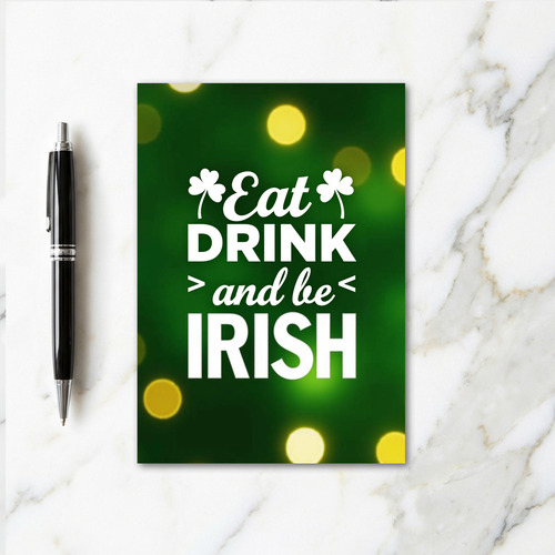 Irish Cheer Glitter Texture Card