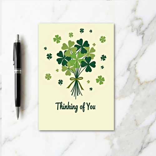 Irish Clover Thinking Of You Card
