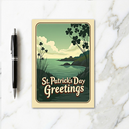 Irish Coast St Patricks Day Card
