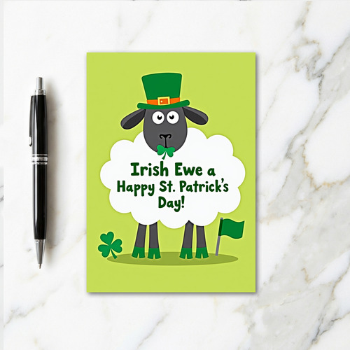 Irish Ewe Happy Day Card