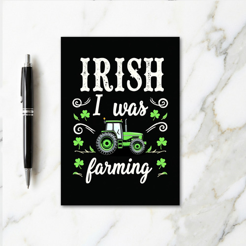 Irish Farming Tractor Black Card