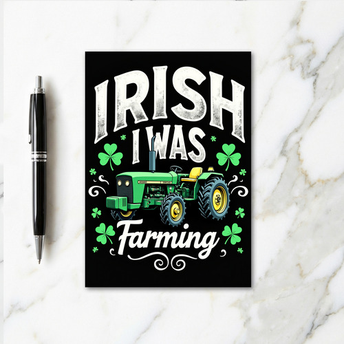Irish Farming Tractor Card