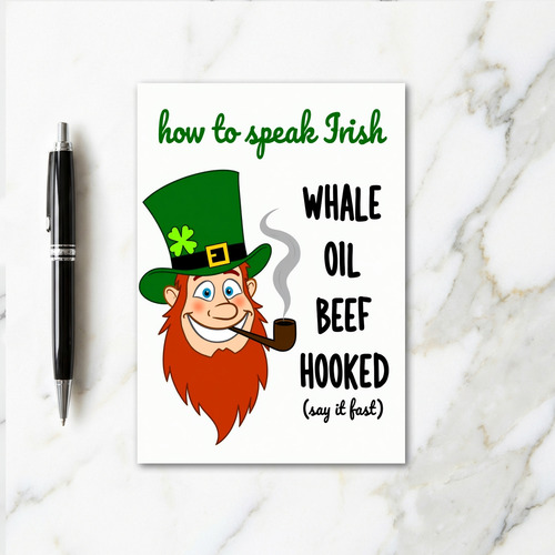 Irish Fun How To Speak Card