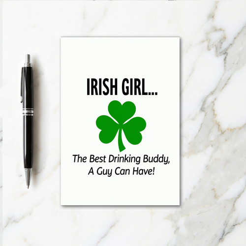 Irish Girl Best Buddy Card