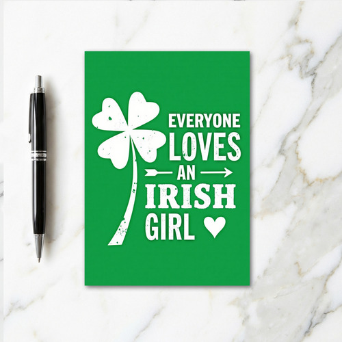Irish Girl Loves Card