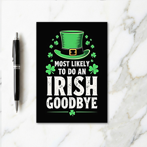 Irish Goodbye Fun Party Card