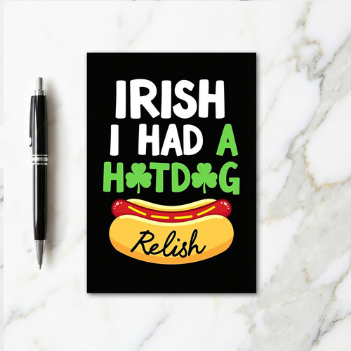 Irish Hotdog St Patricks Day Card