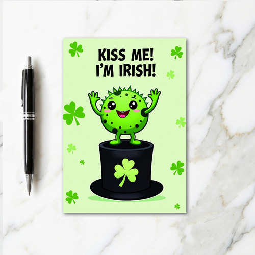 Irish Kiss Me Luck Card
