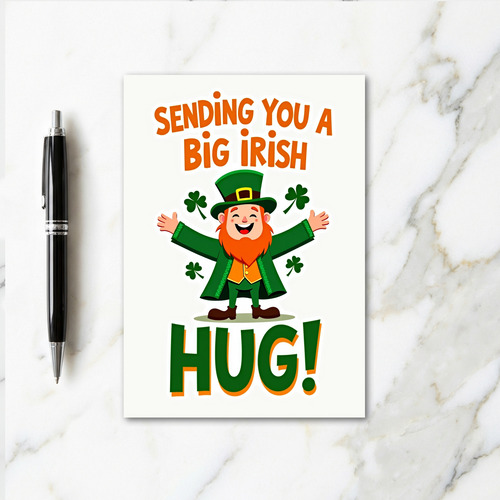 Irish Leprechaun Hugs St Patricks Card