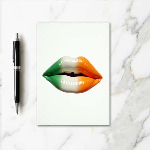 Irish Lips Art Photo Card