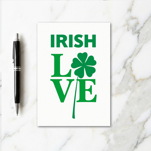 Irish Love Clover Card