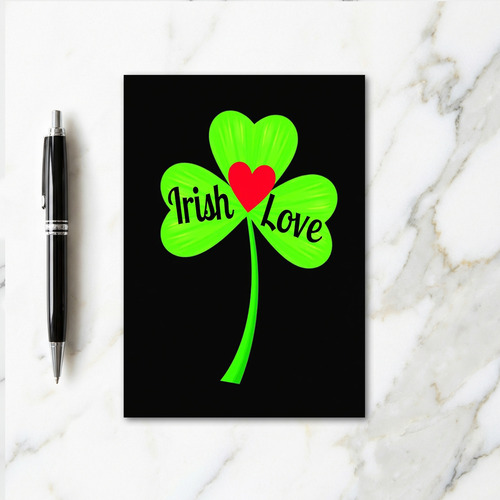 Irish Love Shamrock Card