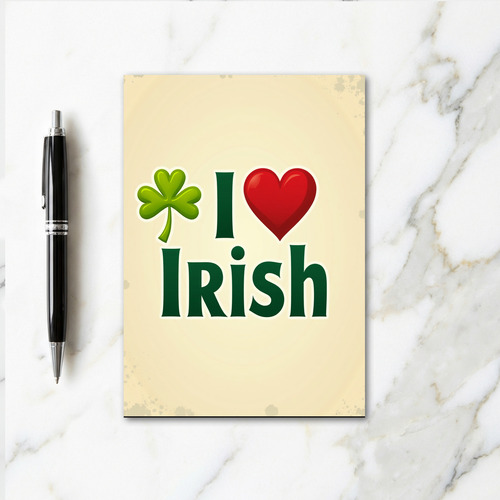 Irish Love Shamrock Heart Card