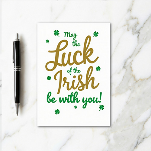 Irish Luck Blessing Card