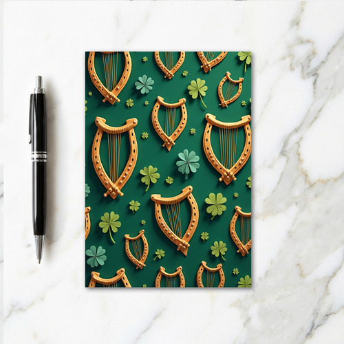 Irish Luck Golden Harp Card
