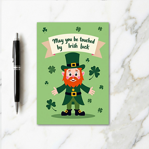 Irish Luck Leprechaun Card