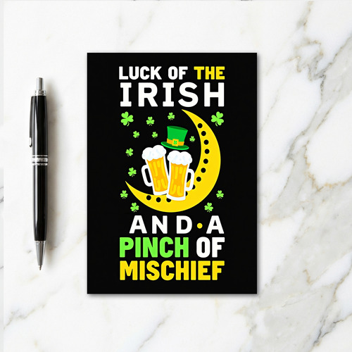 Irish Luck Mischief St Patricks Card