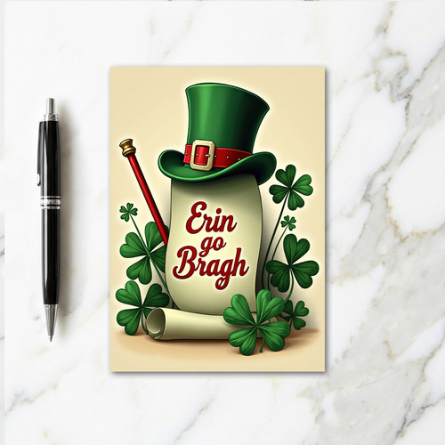 Irish Pride Emerald Top Hat Card
