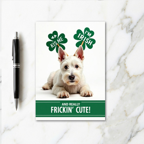 Irish Puppy Frickin Cute Card