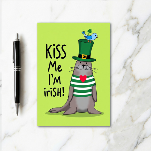 Irish Seal Kisses St Patricks Card