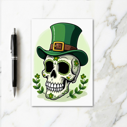 Irish Skull Celebration Card