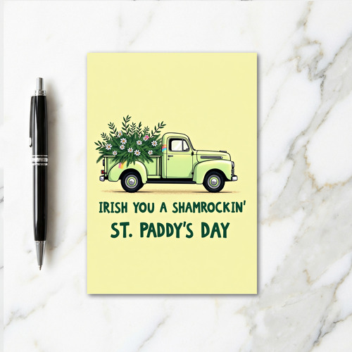 Irish Truck St Patricks Day Card