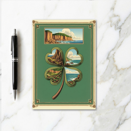 Irish Views Shamrock Scene Card
