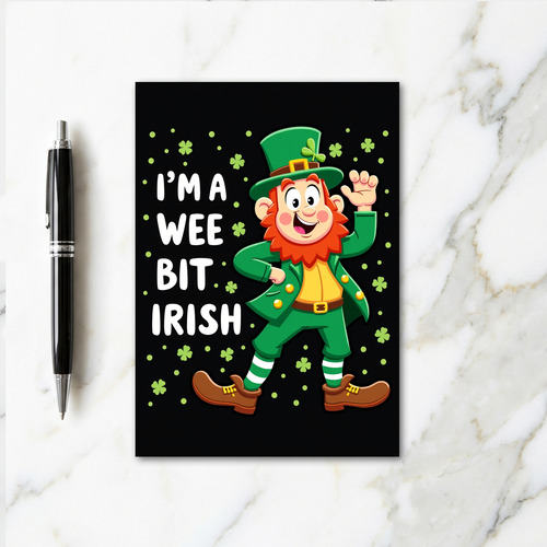 Irish Wee Bit Leprechaun Card