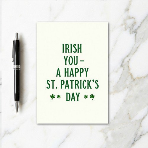Irish You Happy Day For Partner Card