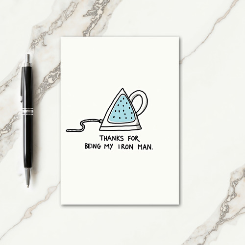 Iron Dad Hero Fathers Day Card