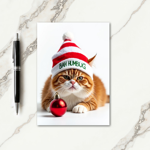 Irritated Feline Christmas Card