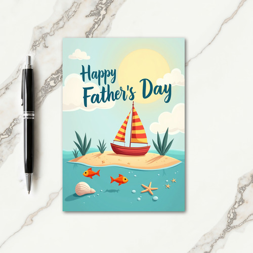 Island Fathers Day Sunshine Card