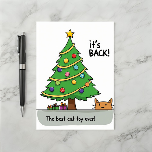 Its Back The Best Cat Toy Ever Card