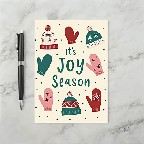 Its Joy Season Winter Holiday Card