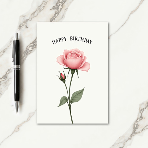 Ivory Bloom Birthday Card