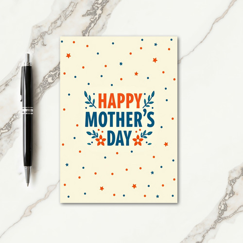 Ivory Floral Happy Mothers Day Card