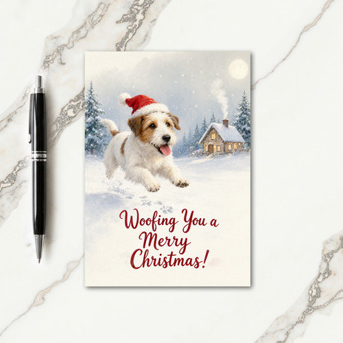 Jack Russell Terrier Christmas Card